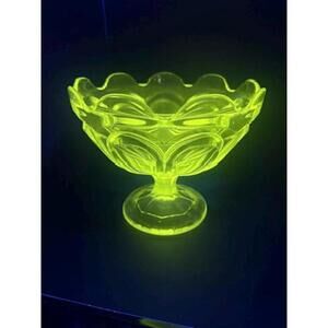 Antique EAPG “Seneca Loop” Open Compote – Manganese Glass – c.1860 – 8” x 7.5”